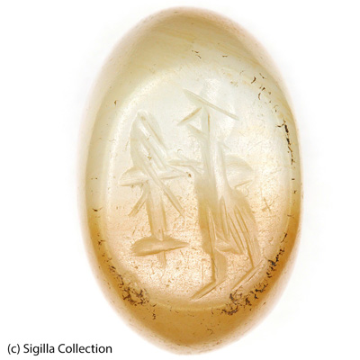 Sasanian Seals Priest with fire altar