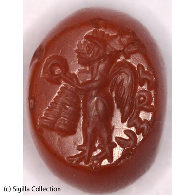 Sasanian Seals Winged male figure