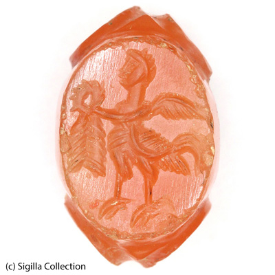Sasanian Seals Winged male figure