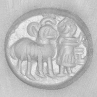 Sasanian Seals Priest with altar and ram