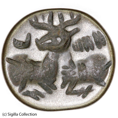 Sasanian Seals Two stags