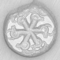 Sasanian Seals Whorl with six animal heads