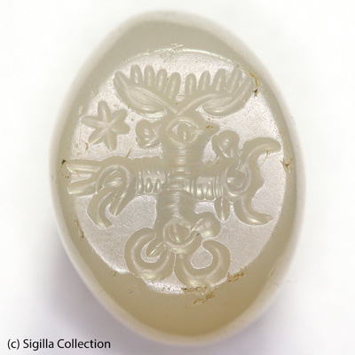 Sasanian Seals Whorl with four animal heads