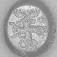 Sasanian Seals Whorl with four animal heads