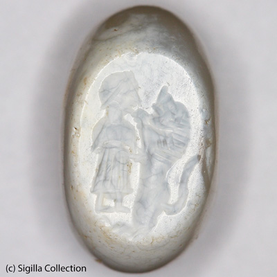 Sasanian Seals Man spearing lion